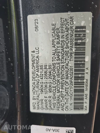 2023 Honda Accord Sedan LX - miniatura 15