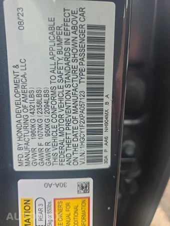 2023 Honda Accord Sedan LX - miniatura 17