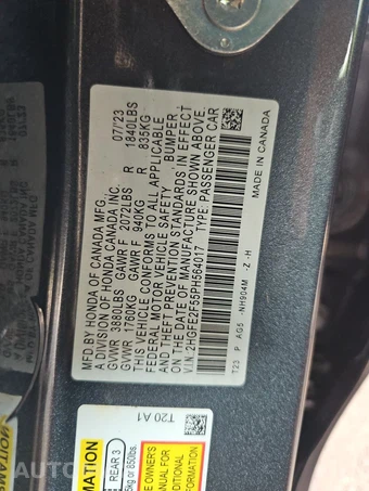 2023 Honda Civic Sedan Sport - miniatura 14
