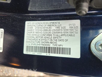 2023 Honda Odyssey Touring 118.1" WB - miniatura 14