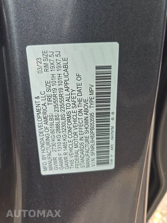 2023 Honda Odyssey Touring 118.1" WB - miniatura 15