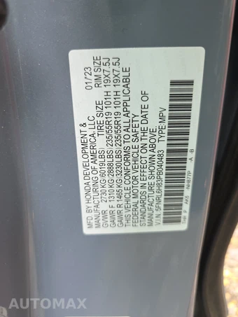 2023 Honda Odyssey Touring 118.1" WB - miniatura 15