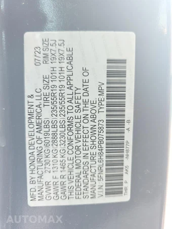 2023 Honda Odyssey Touring 118.1" WB - miniatura 12