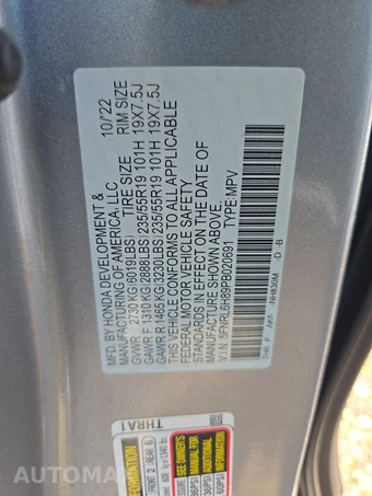 2023 Honda Odyssey Touring 118.1" WB - miniatura 15