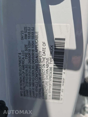 2023 Honda Ridgeline RTL-E Crew Cab Medium Bed - miniatura 2
