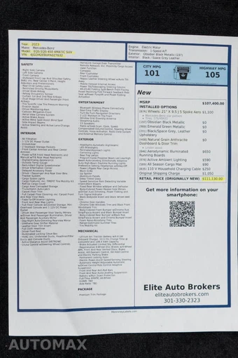 2023 Mercedes-Benz EQS 450 4MATIC SUV - miniatura 52