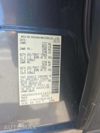 2023 Nissan Frontier PRO-4X Crew Cab Medium Bed – miniatura 5