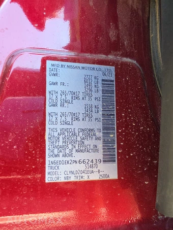 2023 Nissan Frontier PRO-4X Crew Cab Medium Bed – miniatura 14