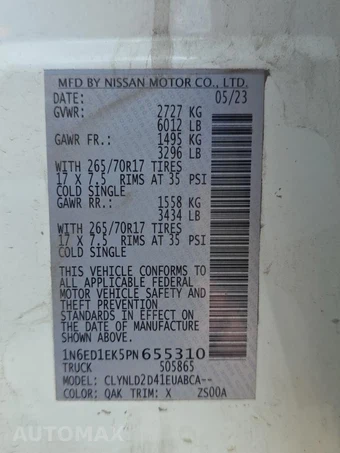 2023 Nissan Frontier PRO-4X Crew Cab Medium Bed – miniatura 15