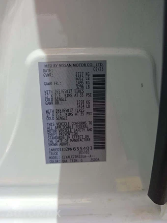 2023 Nissan Frontier SV Crew Cab Medium Bed - miniatura 5