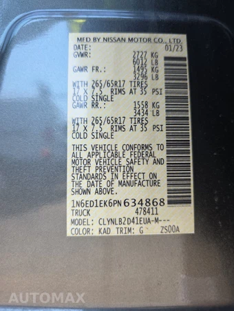 2023 Nissan Frontier SV Crew Cab Medium Bed – miniatura 14