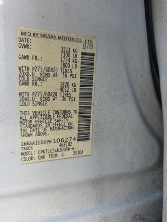 2023 Nissan TITAN SV Crew Cab Short Bed - miniatura 15