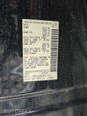 2023 Nissan TITAN SV Crew Cab Short Bed - miniatura 14