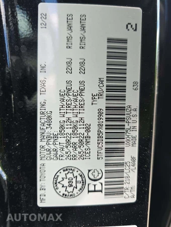 2023 Toyota Tundra Hybrid Capstone Crew Cab Short Bed - miniatura 5