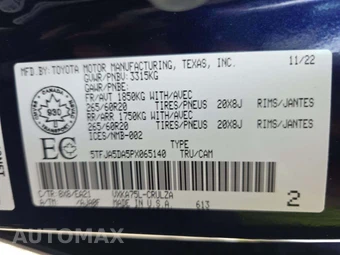 2023 Toyota Tundra Limited Extended Cab Medium Bed - miniatura 5