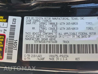 2023 Toyota Tundra Platinum Crew Cab Short Bed - miniatura 2