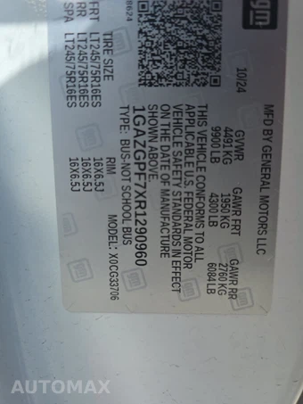 2024 Chevrolet Express 3500 Passenger Van LT 1LT 155.1" WB - miniatura 14