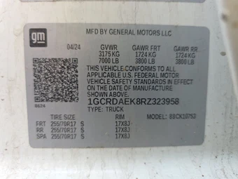 2024 Chevrolet Silverado 1500 WT Extended Cab Medium Bed 1WT - miniatura 14
