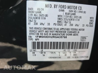 2024 Ford Explorer XLT - miniatura 11