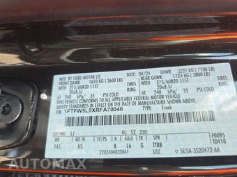 2024 Ford F-150 Lariat Crew Cab Short Bed - miniatura 14