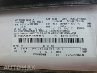2024 Ford Transit Passenger Wagon XL Low Roof 148.0" WB - miniatura 22