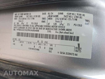 2024 Ford Transit Passenger Wagon XLT Medium Roof 148.0" WB - miniatura 2