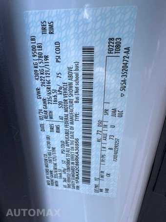 2024 Ford Transit Passenger Wagon XLT Medium Roof 148.0" WB - miniatura 34