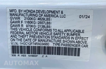 2024 Honda Accord Hybrid Sport-L - miniatura 33