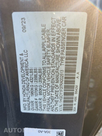 2024 Honda Accord Sedan EX - miniatura 14