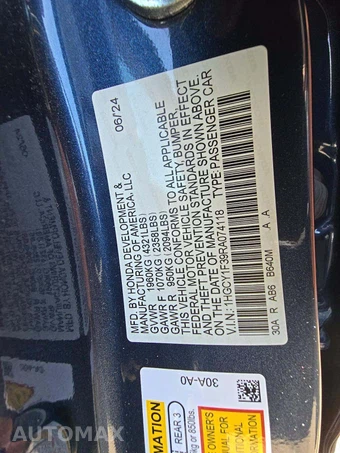2024 Honda Accord Sedan EX - miniatura 5