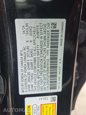 2024 Honda Civic Sedan Sport - miniatura 2