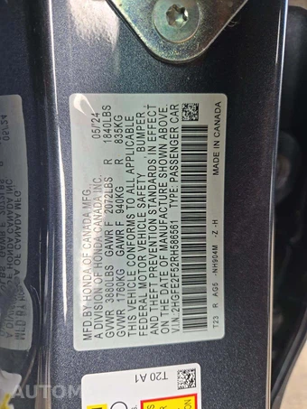 2024 Honda Civic Sedan Sport - miniatura 2