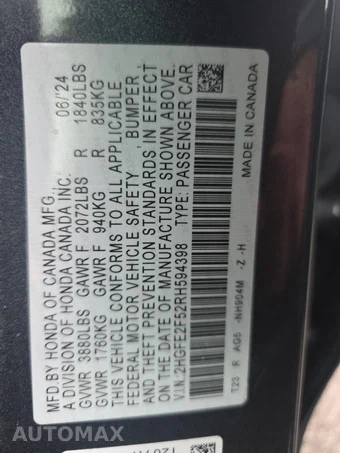 2024 Honda Civic Sedan Sport - miniatura 17