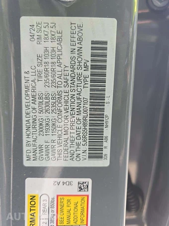 2024 Honda CR-V Hybrid Sport-L - miniatura 2