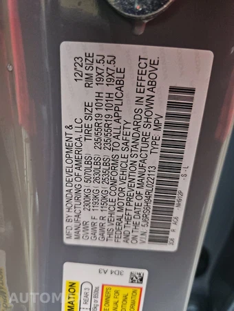 2024 Honda CR-V Hybrid Sport Touring - miniatura 15