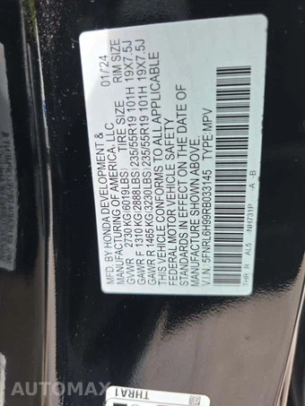 2024 Honda Odyssey Elite 118.1" WB - miniatura 2