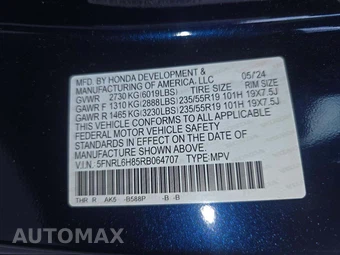 2024 Honda Odyssey Touring 118.1" WB - miniatura 5
