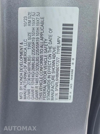2024 Honda Odyssey Touring 118.1" WB - miniatura 2