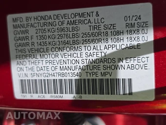 2024 Honda Pilot EX-L 8-Passenger - miniatura 15