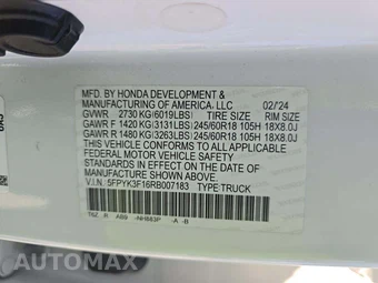 2024 Honda Ridgeline Sport Crew Cab Medium Bed - miniatura 2