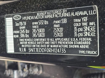 2024 Hyundai Santa Cruz Limited Crew Cab Short Bed - miniatura 14