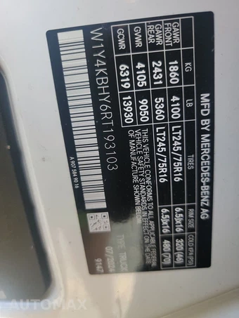2024 Mercedes-Benz Sprinter 2500 Cargo Van 144.0" WB – miniatura 14