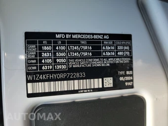 2024 Mercedes-Benz Sprinter 2500 Passenger Van 144.0" WB - miniatura 13