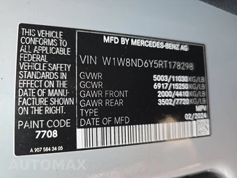 2024 Mercedes-Benz Sprinter 3500XD Cargo Van DRW High Roof 170.0" WB - miniatura 13