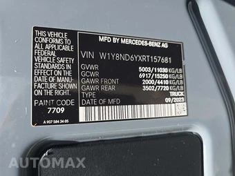 2024 Mercedes-Benz Sprinter 3500XD Cargo Van DRW High Roof 170.0" WB - miniatura 5