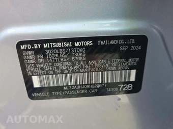 2024 Mitsubishi Mirage ES – miniatura 5
