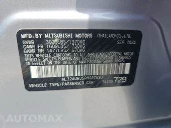 2024 Mitsubishi Mirage ES – miniatura 14