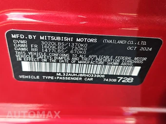 2024 Mitsubishi Mirage ES – miniatura 14