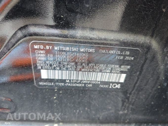 2024 Mitsubishi Mirage G4 Black Edition – miniatura 14