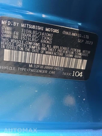2024 Mitsubishi Mirage G4 ES – miniatura 17
